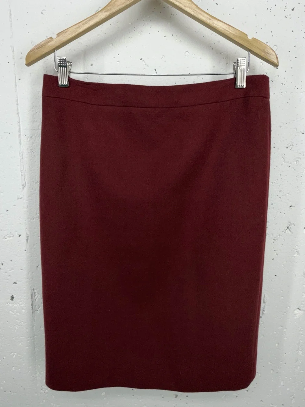 J. Crew Women’s size 10 No 2 Burgundy Wool Pencil Skirt